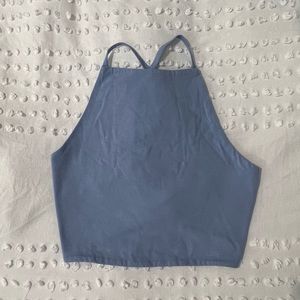 Blue Hollister Cropped Tank